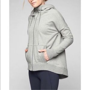 ATHLETA ZIP UP HOODIE GRAY SZ L